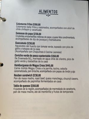 Menu photo 1 Bartola Guanajuato, GUA