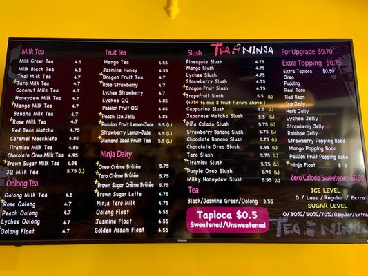 Menu photo 2 Tea Ninja Ann Arbor, MI