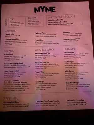 Menu photo 1 nYne Bar and Bistro Spokane, WA
