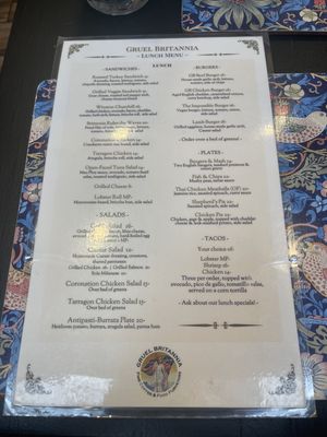 Menu photo 3 Gruel Britannia Fairfield, CT