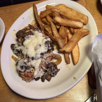 Texas Roadhouse - Smothered Chicken with fries - American Near Me - Crystal Lake, Illinois Texas Roadhouse - Smothered Chicken with fries - American Near Me - Crystal Lake, Illinois