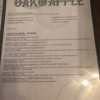 Oak & Apple - Cideries Near Me - Richmond, Virginia Oak & Apple - Cideries Near Me - Richmond, Virginia