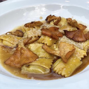 Grano Arso - Agnolotti with braised rabbit and chanterelle mushrooms - Italian Near Me - Chester, Connecticut Grano Arso - Agnolotti with braised rabbit and chanterelle mushrooms - Italian Near Me - Chester, Connecticut