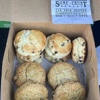 Some Crust Bakery - Currant scones and raisin oatmeal scones. There are no better scones anywhere else. - Bakeries Near Me - Claremont, California Some Crust Bakery - Currant scones and raisin oatmeal scones. There are no better scones anywhere else. - Bakeries Near Me - Claremont, California
