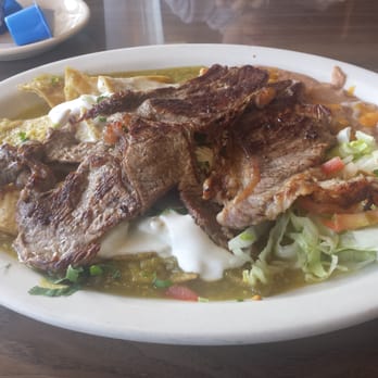 Chico's Restaurant - Chilaquiles with carne asada. Great filling breakfast:-) - Mexican Near Me - San Marcos, California