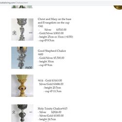 Tradition Ecclesiastical Tailoring - Chalice 600 Marked up 30%