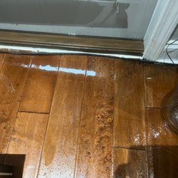Carolina Management Resources - The rain just started, but the water flows right through the door onto my floor.  I contacted Brandon Farmer about this issue weeks ago.