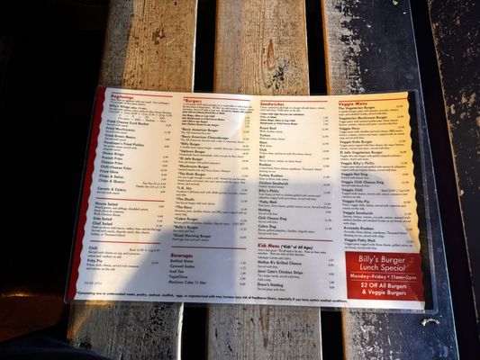 Menu photo 1 Billy's on Burnet Austin, TX