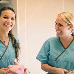 Matthew Horne, DDS - Rachel, dental assistant (left)  Mandy, Hygienist (right)