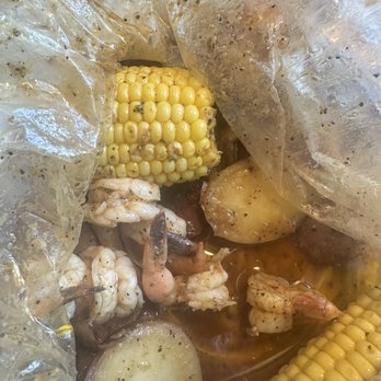 Red Lobster - Sailors boil Cajun Overcooked shrimp and some of the veggies were undercooked such as the red potatoes and corn. VERY spicy!! - Seafood Near Me - Aurora, Illinois