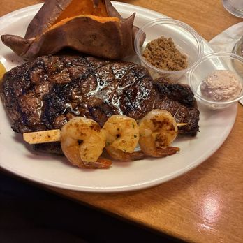 Texas Roadhouse - 14 oz ribeye with shrimp - Steakhouses Near Me - Prescott, Arizona Texas Roadhouse - 14 oz ribeye with shrimp - Steakhouses Near Me - Prescott, Arizona