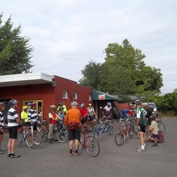 Bicycle Way of Life - Riders gather at the Alder Street store for the annual pancake ride. - Bikes Near Me - Eugene, Oregon Bicycle Way of Life - Riders gather at the Alder Street store for the annual pancake ride. - Bikes Near Me - Eugene, Oregon