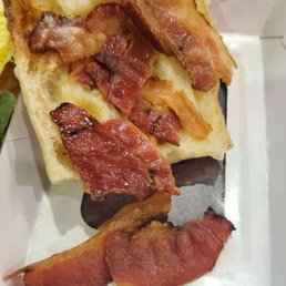 What comes on the Bscon Egg Cheese Ciabatta + $1.29 in extra bacon What comes on the Bscon Egg Cheese Ciabatta + $1.29 in extra bacon