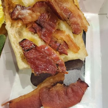 Panera Bread - What comes on the Bscon Egg Cheese Ciabatta + $1.29 in extra bacon - Salad Near Me - Guilford, Connecticut Panera Bread - What comes on the Bscon Egg Cheese Ciabatta + $1.29 in extra bacon - Salad Near Me - Guilford, Connecticut