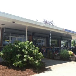 Outside building shot with outdoor sitting area