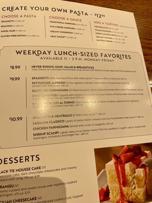 Menu photo 1 Olive Garden Italian Restaurant Murray, UT