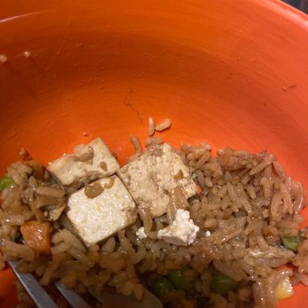 Saffron Thai - Dirty Rice (Tofu) with $4 of "extra veggies" aka a few tendrils of frozen pellets. - Thai Near Me - San Diego, California Saffron Thai - Dirty Rice (Tofu) with $4 of "extra veggies" aka a few tendrils of frozen pellets. - Thai Near Me - San Diego, California