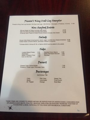 Menu photo 1 Picassos Memphis, TN