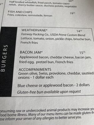 Menu photo 2 Weathervane Restaurant Charlevoix, MI Menu photo 2 Weathervane Restaurant Charlevoix, MI