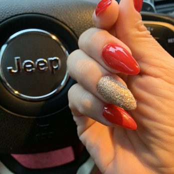 Tip2toe Nail Spa and Lashes - Leon's Christmas spin on red and a little sparkle, yas! - Nail Salons Near Me - Norwalk, California Tip2toe Nail Spa and Lashes - Leon's Christmas spin on red and a little sparkle, yas! - Nail Salons Near Me - Norwalk, California