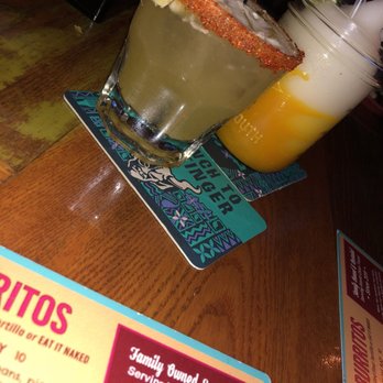 Ho'Brah - Pineapple ginger margarita on the rocks and frozen mango margarita - Mexican Near Me - West Brighton, New York Ho'Brah - Pineapple ginger margarita on the rocks and frozen mango margarita - Mexican Near Me - West Brighton, New York