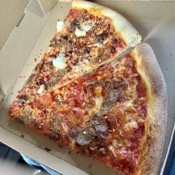 Rocco's NY Pizzeria and Pasta - Meat Lovers Slice and Sausage Ricotta Slice (3 stars) - Italian Near Me - Las Vegas, Nevada