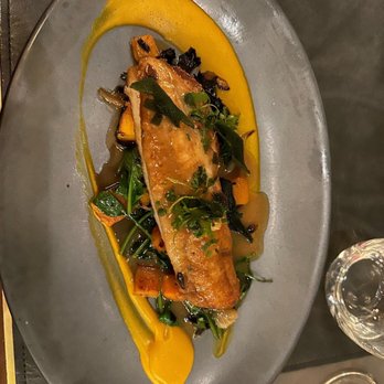 Faubourg Montclair - Lemon Sole & Fall Squash with spinach, black trumpet mushrooms, and chestnuts - French Near Me - Montclair, New Jersey Faubourg Montclair - Lemon Sole & Fall Squash with spinach, black trumpet mushrooms, and chestnuts - French Near Me - Montclair, New Jersey