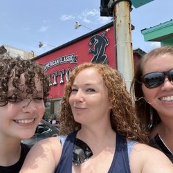 American Classic Tattoo - I'm front of the business, matching tattoos!