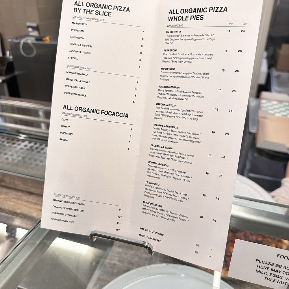 Happier Grocery - Pizza menu. - Grocery Near Me - New York, New York