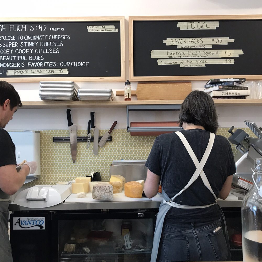The Rhined - View from the countertop as they prepare our delicious cheese trays. - Cheese Shops Near Me - Cincinnati, Ohio