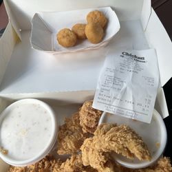 Chicken Express - There's no okra here but charged for it.