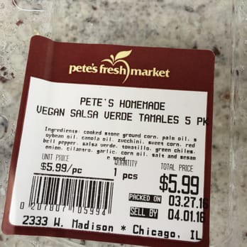Pete's Market - vegan tamales. outstanding - Grocery Near Me - Chicago, Illinois
