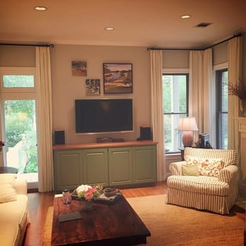 Plush Fabric - Home Interiors - Custom ivory linen drapery helped update the family room for this wonderful couple. - Home Decor Near Me - Austin, Texas Plush Fabric - Home Interiors - Custom ivory linen drapery helped update the family room for this wonderful couple. - Home Decor Near Me - Austin, Texas