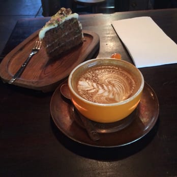 Blacksmith Cafe & Bakery - Latte and Carrot cake, what mornings were made for - Coffee & Tea Near Me - Surry Hills, NSW