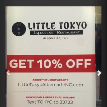 Little Tokyo Lounge - This is the coupon that is NOT HONORED - Japanese Near Me - Albemarle, North Carolina Little Tokyo Lounge - This is the coupon that is NOT HONORED - Japanese Near Me - Albemarle, North Carolina