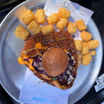 Pym Test Kitchen - You can never go wrong with tots for this chicken sandwich, but try to add a salad ;). - Coffee & Tea Near Me - Anaheim, California