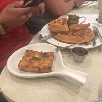Wild Eggs - Chicken and waffles with hash brown casserole - Breakfast & Brunch Near Me - Indianapolis, Indiana Wild Eggs - Chicken and waffles with hash brown casserole - Breakfast & Brunch Near Me - Indianapolis, Indiana