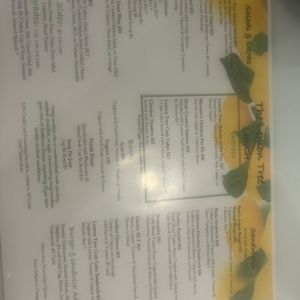 Lemon Tree - Menu - Breakfast & Brunch Near Me - Vero Beach, Florida