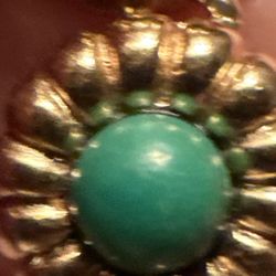 Turquoise bracelet / globs of glue and missing stones