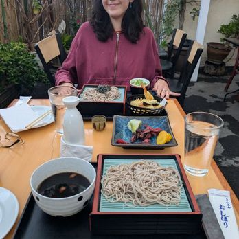 Yabu Restaurant - Duck soba and shrimp tempura soba with pickled veggies and a large hot sake. - Sushi Bars Near Me - Los Angeles, California Yabu Restaurant - Duck soba and shrimp tempura soba with pickled veggies and a large hot sake. - Sushi Bars Near Me - Los Angeles, California