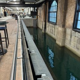 Interesting area where you see water flowing under the walls of what is now the gift shop.