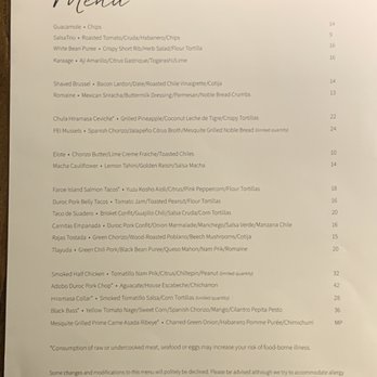 Vecina - Better menu photo. Don't miss Vecina! - Latin American Near Me - Phoenix, Arizona