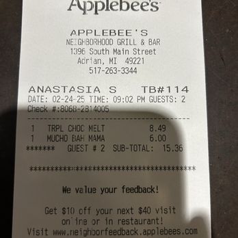 Applebee's Grill + Bar - Sports Bars Near Me - Adrian, Michigan