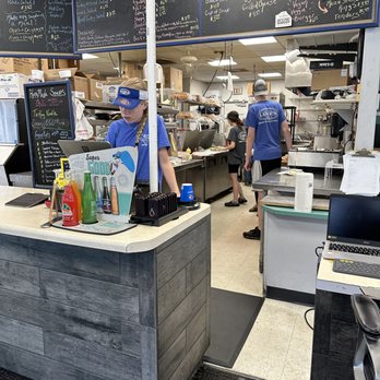 Luke's Deli - The counter area, where you can see the long kitchen in the background. - Delis Near Me - Janesville, Wisconsin