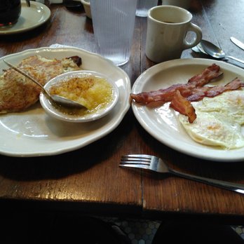 Schilo's - Potato Pancakes, Applesauce, Bacon, Over easy eggs - Delis Near Me - San Antonio, Texas Schilo's - Potato Pancakes, Applesauce, Bacon, Over easy eggs - Delis Near Me - San Antonio, Texas