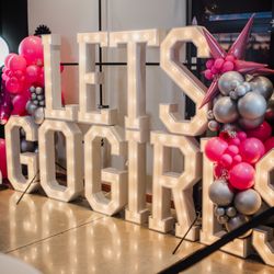 Blue Heron Event Rentals - Let's go girls. Marquee letters. Event rentals.