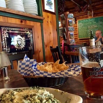 Beartooth Cafe - MT brew and the asparagus and spinach dip - American Near Me - Cooke City, Montana