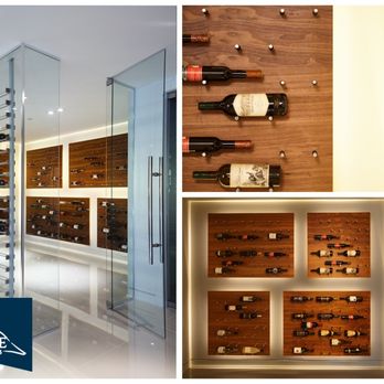 Blue Grouse Wine Cellars - Large Contemporary Wine Cellar with Glass Walls with Chrome Peg Hardware - General Contractors Near Me - North Vancouver, British Columbia Blue Grouse Wine Cellars - Large Contemporary Wine Cellar with Glass Walls with Chrome Peg Hardware - General Contractors Near Me - North Vancouver, British Columbia