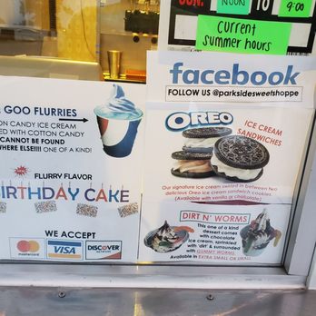 Parkside Sweet Shoppe - Menu - Ice Cream & Frozen Yogurt Near Me - Greensburg, Indiana Parkside Sweet Shoppe - Menu - Ice Cream & Frozen Yogurt Near Me - Greensburg, Indiana