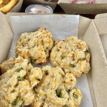 Boomin Barbecue - Cheddar Drop Biscuits - Barbeque Near Me - Hudson, Wisconsin
